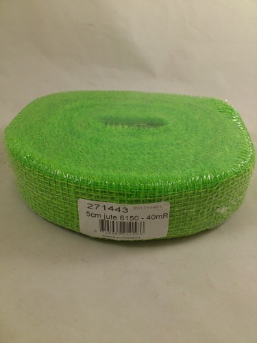 Jute 5 cm 40 m. lime